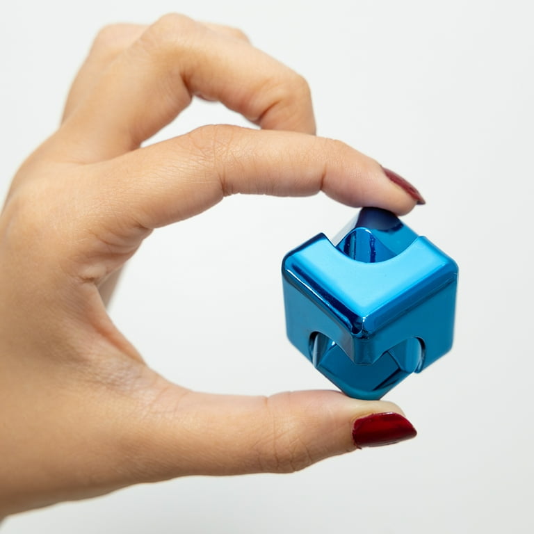QUBI Fidget Cube Spinner Blue Lightweight and Pocket Size Fidget Spinner Toy