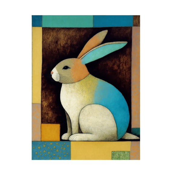 Treechild 'Bunny In The Box' Canvas Art