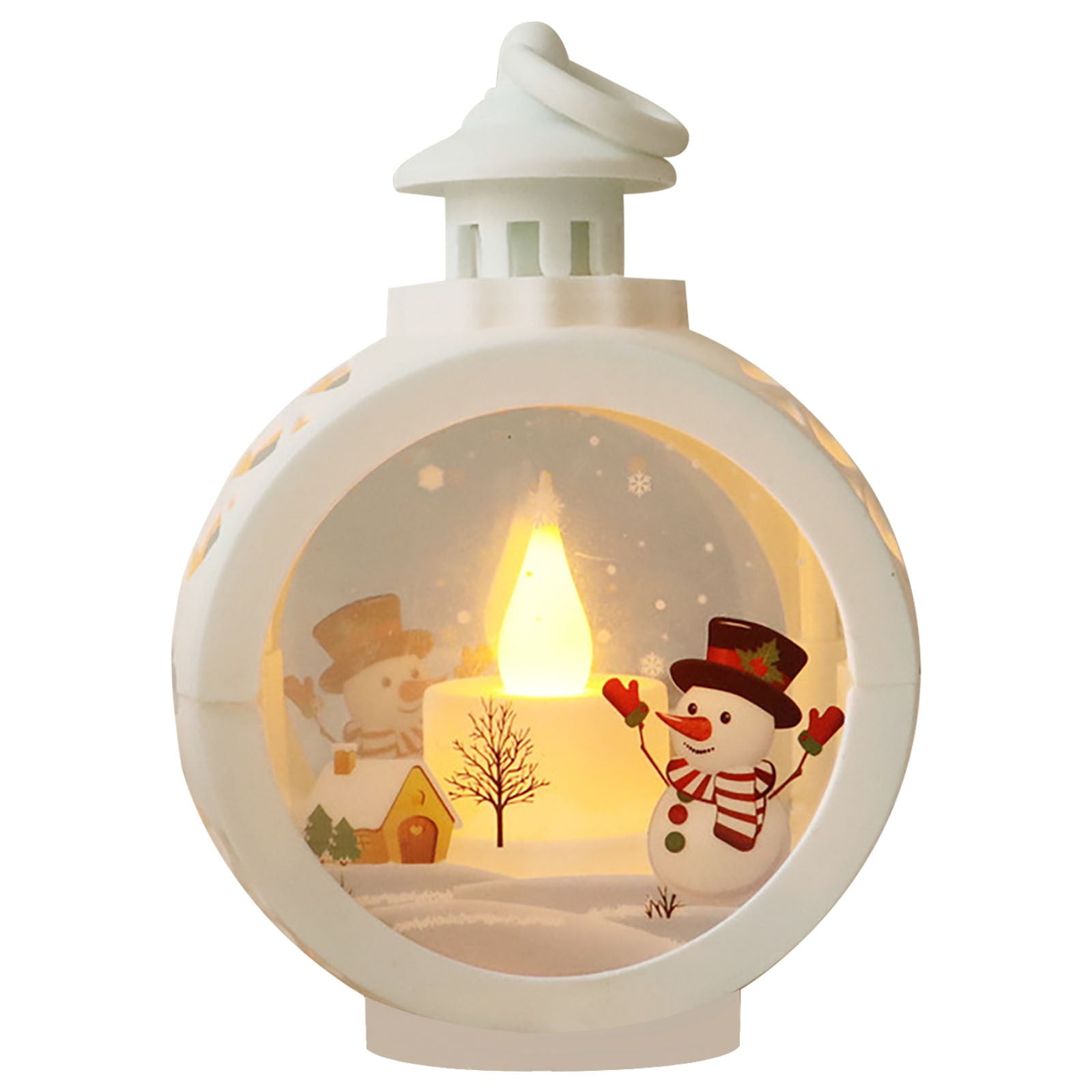 Nilvkv Christmas Lights, 2PC Christmas Lamp Electronic Candle Ambient Light Oil Lamp Candle Night Light(4.92x3.35x1.89in), Christmas Decorations