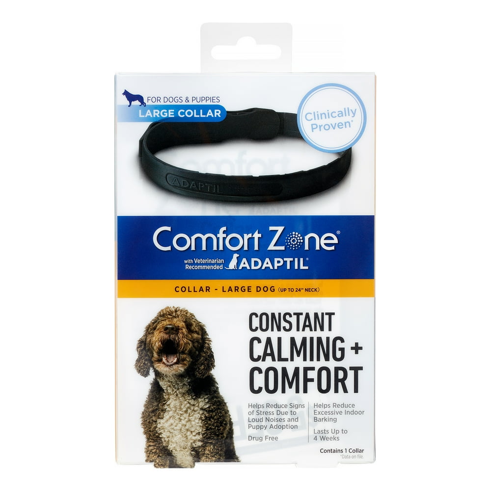 Comfort Zone Adaptil Calming Dog Collar, Large, Black