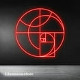 thumbnail image 2 of Glowneon Golden Ratio Circle Led Sign, Fibonacci Spiral Neon Sign, Golden Ratio Circle Wall Art, 2 of 4
