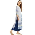 thumbnail image 2 of eloria Printed Kurti With Three-Quarter Sleeves In V Neck Neck Design, 2 of 5