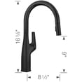 thumbnail image 2 of Rivana High-Arc Pull-Down Dual-Spray Kitchen Faucet - Matte Black, 2 of 5