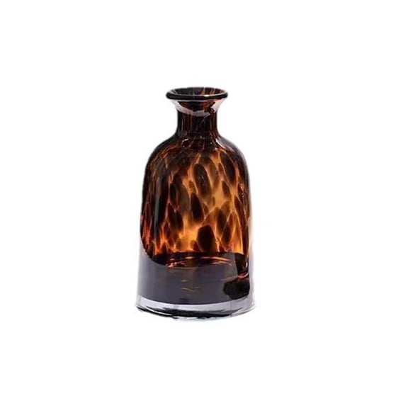 Tortoiseshell Glass Vase Modern Decorative Table Centerpiece for Living Room Home Decor