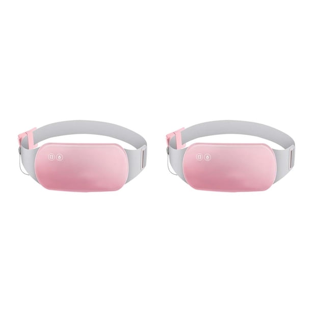 Soidarity Cinturones Calentados USB Seguridad Electrónica Calentamiento Calentamiento Menstrual Cintura Luz Cuidado de la Salud Cuidado de la Rosado Tres paquetes de calor 2piezas