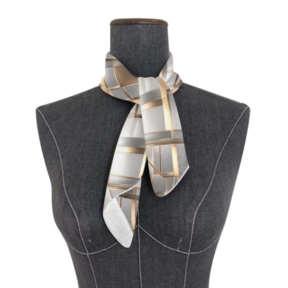 Square Scarf 24x24 Inch Layered Diamond Pattern Silky Satin Sun Protection Neck Scarf for Women Multi-Purpose Head Wrap Bandana for Hair Bag Decoration