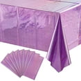 thumbnail image 1 of LAICAIW 8 Pack Iridescent Light Purple Plastic Tablecloths Shiny Disposable Laser Rectangle Table Covers Holographic Foil Tablecloth Iridescent Party Decoration Birthday Bridal Wedding Christmas 54, 1 of 7