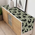 thumbnail image 4 of Halloween Table Runner - 36 Inch Long, Kitchen Dining Table Runner Dresser Scarves, Sage Green Vintage Crow Horror Black Birds Farmhouse Decor for Coffee Tables Wedding Party Banquet, 4 of 8