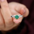 thumbnail image 5 of Rosec Jewels Natural Emerald Promise Ring for Women - May Birthstone Ring - AAA Quality - Ready to Gift with Jewelry Box, 14K White Gold, US 4.00, 5 of 8