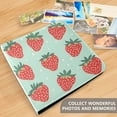 thumbnail image 4 of FORMRS 3 Ring Photo Album 4"x6" Self Adhesive Large Capacity PU Leather Cover, Red Strawberry, 4 of 8
