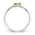 thumbnail image 2 of Primal Gold 10 Karat White Gold Polished Geniune Peridot Birthstone Ring, 2 of 7