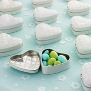 Martha Stewart Eyelet-Pattern Heart-Shaped Party Favor Tins, 24 Piece