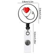 thumbnail image 4 of Nurse Badge Buckle Love Stethoscope Easy-To-Pull Buckle Retractable Badge Easy-To-Pull Certificate Buckle, 4 of 9