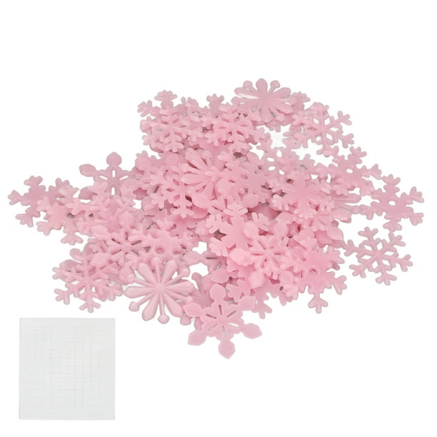 Pegatinas Luminosas Para Ventana De Copo De Nieve, Pegatinas De Pared De Plástico Con Brillo Navideño, 50 Unidades, Inofensivas Para Sala De Estar