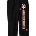 thumbnail image 5 of Minecraft Block Kitten with Stylized Logo Youth Black Graphic Sweatpants-XL, 5 of 5