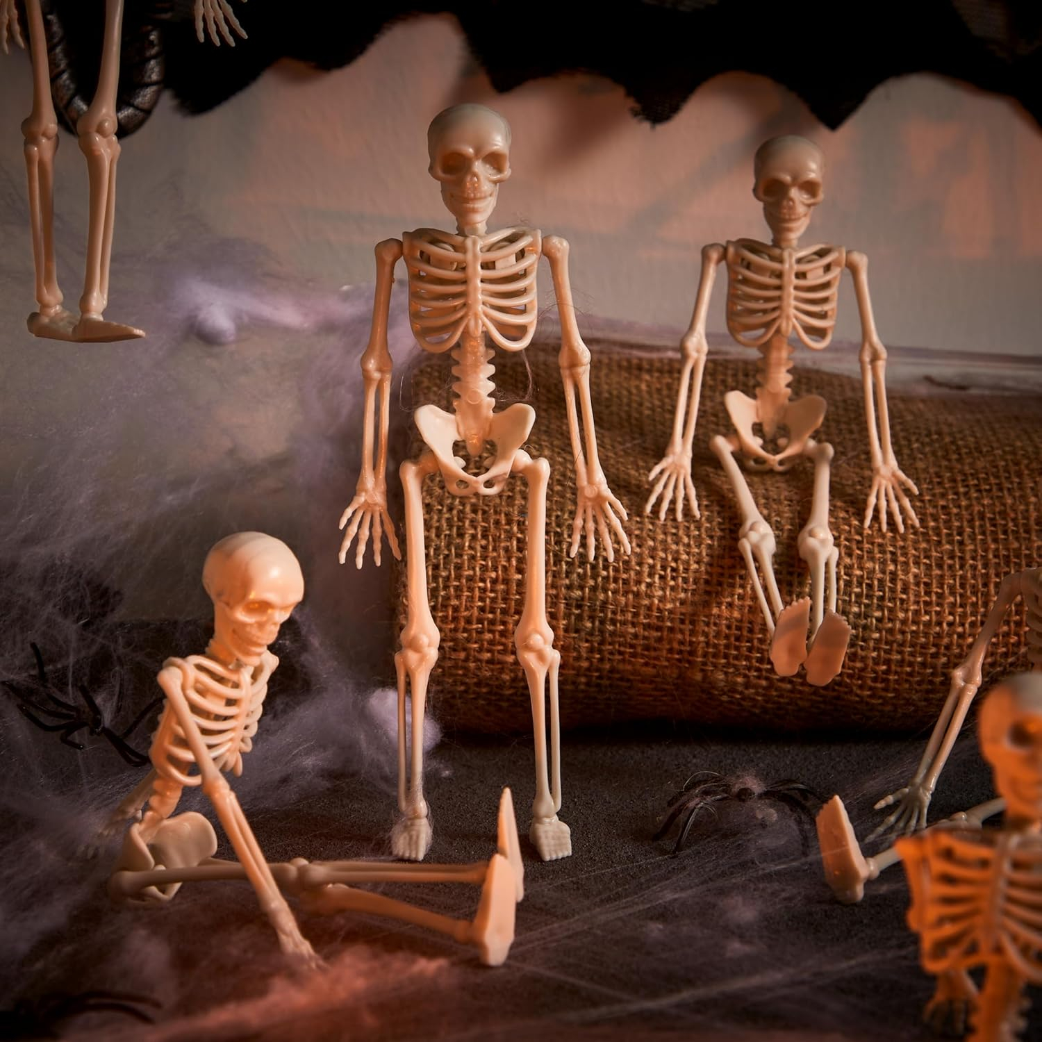 Joyfy Posable Halloween Skeleton Figurines, 6", 12 Pc photo 6