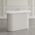 thumbnail image 4 of Jofran Auden Oval Mid-Century Modern Fluted Pedestal Base Sofa Console Table, 4 of 9