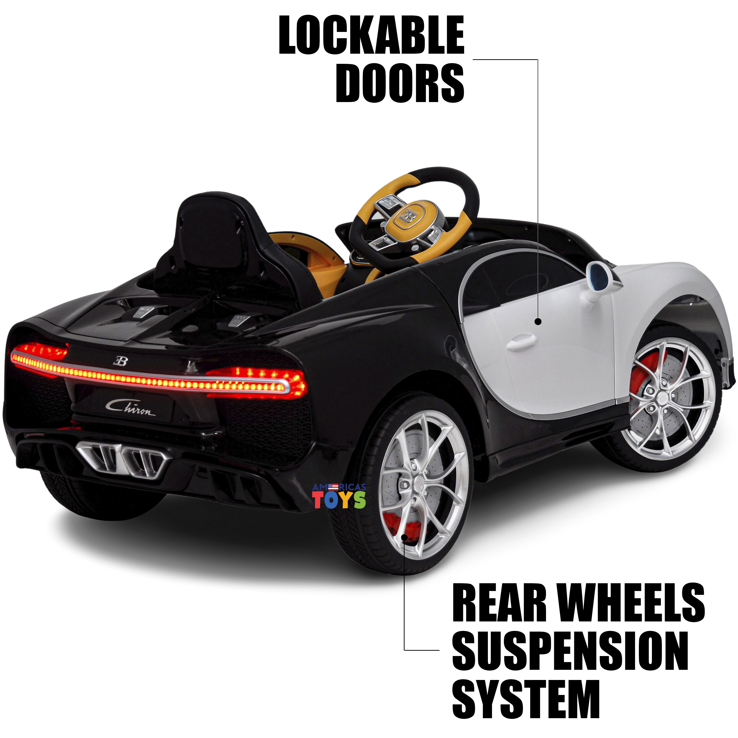 Bugatti Chiron 12V Powered Ride on Car for Kids with Remote Control