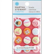 Martha Stewart Modern Festive Fabric Brads, 12pk