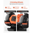 thumbnail image 3 of Amoladora de mesa VEVOR, 6 pulgadas, 3450 RPM, 450 W, 3,8 A, 3/5 HP, motor de inducción, 3 of 9