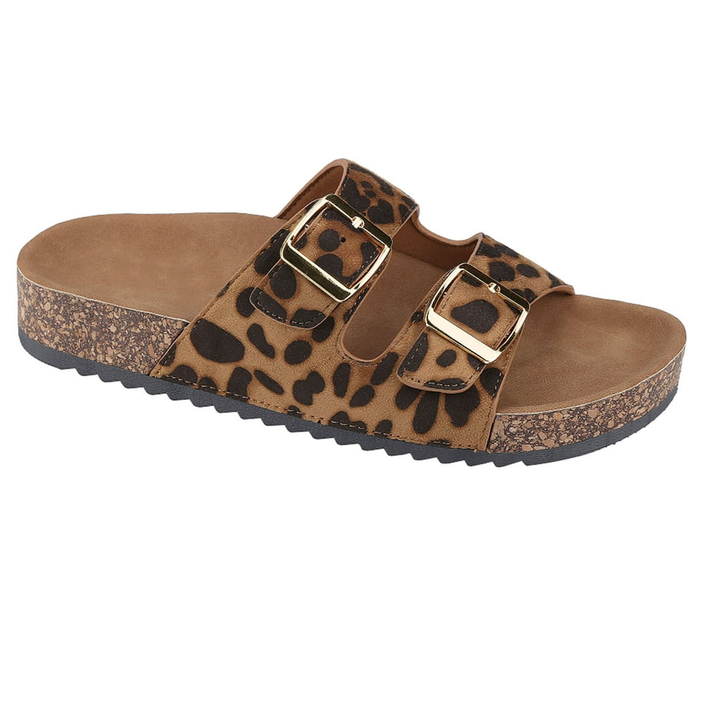 women's casual buckle straps sandals flip flop platform footbed sandals