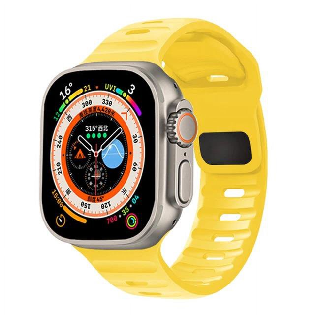 Correa deportiva de silicona para Apple Watch, pulsera de 49mm, 45mm, 44mm, 42mm, 40mm, 41mm, 38, Series iwatch 9, 8, 7, 6, 5, 4, 3, se ultra