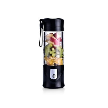 

400ml Electric Juicer Multifunction Juicing Cup Blender Food Mixer Powerful Fruit Machine for Outdoor Travel Home Supplies Black