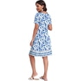 thumbnail image 4 of Asklazy Women's Midi Dress Short Sleeve Casual Floral T Shirt Dresses with Pockets,Mother's Day ,Mandala Boho Print（S-2XL), 4 of 9