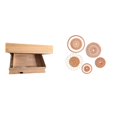 thumbnail image 1 of Siruishop Floating Shelf Wall Mounted Drawer with Compartment Easy Installation Home Decor Storage Rack and Unique Rattan Woven Wall Art Hanging Decorative Crafts for Dorm Room Apartment Office, 1 of 8