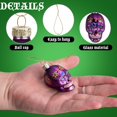 thumbnail image 3 of Adornos de cristal Watayo con forma de calavera de azúcar del Día de los Muertos, 12 unidades, 3 of 7