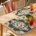thumbnail image 4 of Placemat Set of 6 Rustic Floral Placemats for Dining Table Vintage Traditional Accent Washable Table Mats for Kitchen and Party Decor Indoor & Outdoor Use, 4 of 8