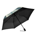 thumbnail image 2 of Abstract Leaves Pattern Design Folding Umbrella UV50+ Waterproof Sun Protection Auto Open Close Compact Fiberglass Frame, 2 of 8