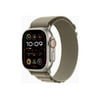 Apple Watch Ultra 2 - 49 mm - titanium - smart watch with Alpine Loop - textile - olive - band size: M - 64 GB - Wi-Fi, LTE, UWB, Bluetooth - 4G - 2.17 oz