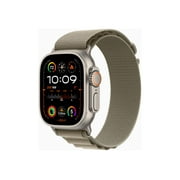 Apple Watch Ultra 2 - 49 mm - titanium - smart watch with Alpine Loop - textile - olive - band size: M - 64 GB - Wi-Fi, LTE, UWB, Bluetooth - 4G - 2.17 oz