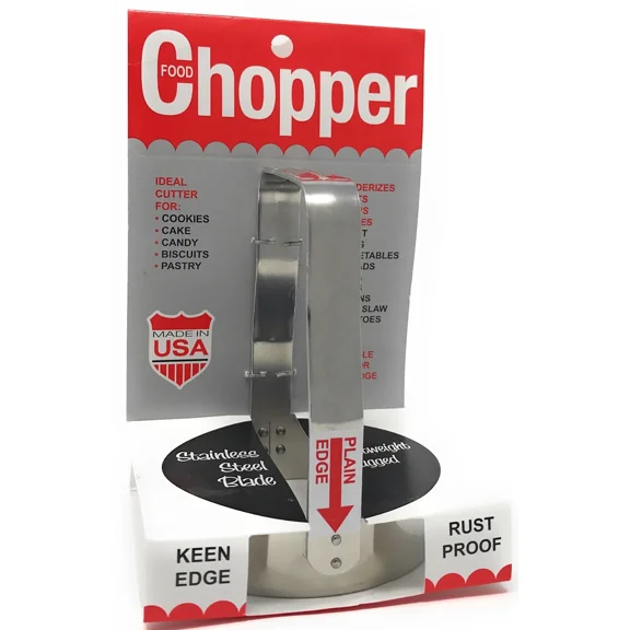 Kwik Kut Stainless Steel Food Chopper, Plain Edge