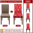thumbnail image 4 of Christmas Chair Covers for Dining Room Set of 4 Christmas Gingerbread Dining Chair Protectors 4 Pcs Stretch Removable Washable Chair Slipcovers 4 Pack for Winter Xmas Holiday Home and Party Decor, 4 of 6