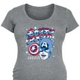 thumbnail image 3 of Marvel Captain America - Katakana - Maternity Scoop Neck Graphic T-Shirt, 3 of 5