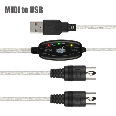 6FT EEEkit Midi to USB Cable Interface Converter,IN OUT Midi Cable Host Adapter Plug Controller Wire Cord For Keyboard Synthesizer Piano Instrument to Mac Computer PC Windows Laptop Music Studio (6 (Best Computer For Home Music Studio)