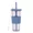 Blue, variant on 24 Oz Reusable Tea/Coffee Cups, Iced Coffee Cup with Straw and Lid, Leakproof Clear Plastic Cups Tumbler, Double Wall Insulated Smoothie Tumbler, Wide Straw for Bubble Tea, Green & Orange