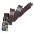 thumbnail image 2 of Cinturón de cuero informal para hombre con hebil decorativos Cinturón de diseñador de vaquero Pantalones s Pantalones , Marrón BLESIY cinturones de cintura, 2 of 6