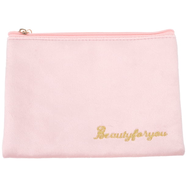 Bolsa portátil para guardar toallas sanitarias, con cremallera, para el período menstrual, para mujer (rosa)