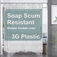thumbnail image 3 of AmazerBath Cortina de ducha transparente, cortina de ducha de plástico de 72 x 72, cortina de ducha impermeable de PEVA, cortinas de ducha ligeras para baño con 3 imanes pesados y 12 ojales inoxidable, 3 of 4