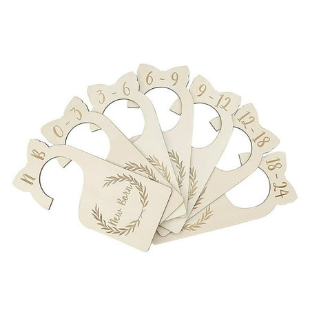 Arealer 7pcs Closet Size Divider Wooden Closet Organizers Hanging