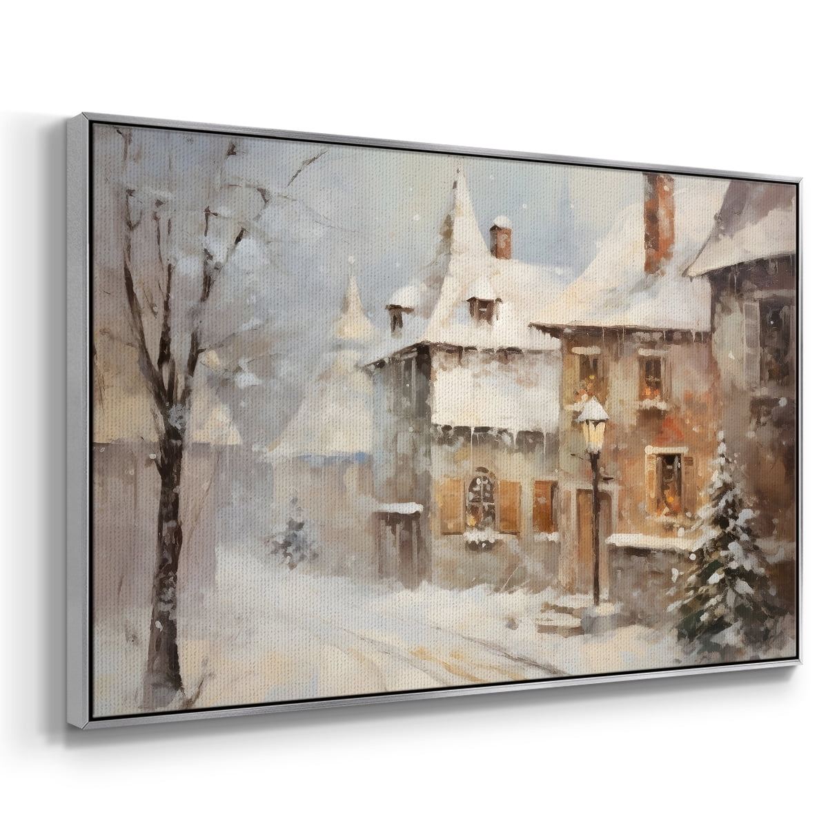 Vintage Landscape-CCXX By Wexford Home Framed in Silver Wood Gallery Wrapped Canvas 17 in. x 25 in.
