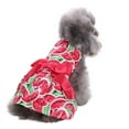 thumbnail image 4 of Chien Robe d'Été Modèle Pastèque Robes Vêtements avec Bowknot Robe Sans Manches Cool pour Chien Chien Chat Animal de Compagnie, 4 of 7