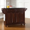 thumbnail image 2 of Pemberly Row Traditional Wood Kitchen Cart with Granite Top in Black/Mahogany, 2 of 7