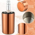 thumbnail image 3 of 6 Pack Wine Chiller Bucket Wine Bottles Cooler Bulk, Stainless Steel Double Wall Insulated Champagne Ice Bucket for Parties,Fits for 750 ml Bottles (Copper), 3 of 14