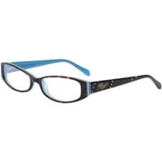 Apple Bottoms AB710A 51 Women's Rx-able Eyeglass Frames, Ocean Blue and Brown Demi