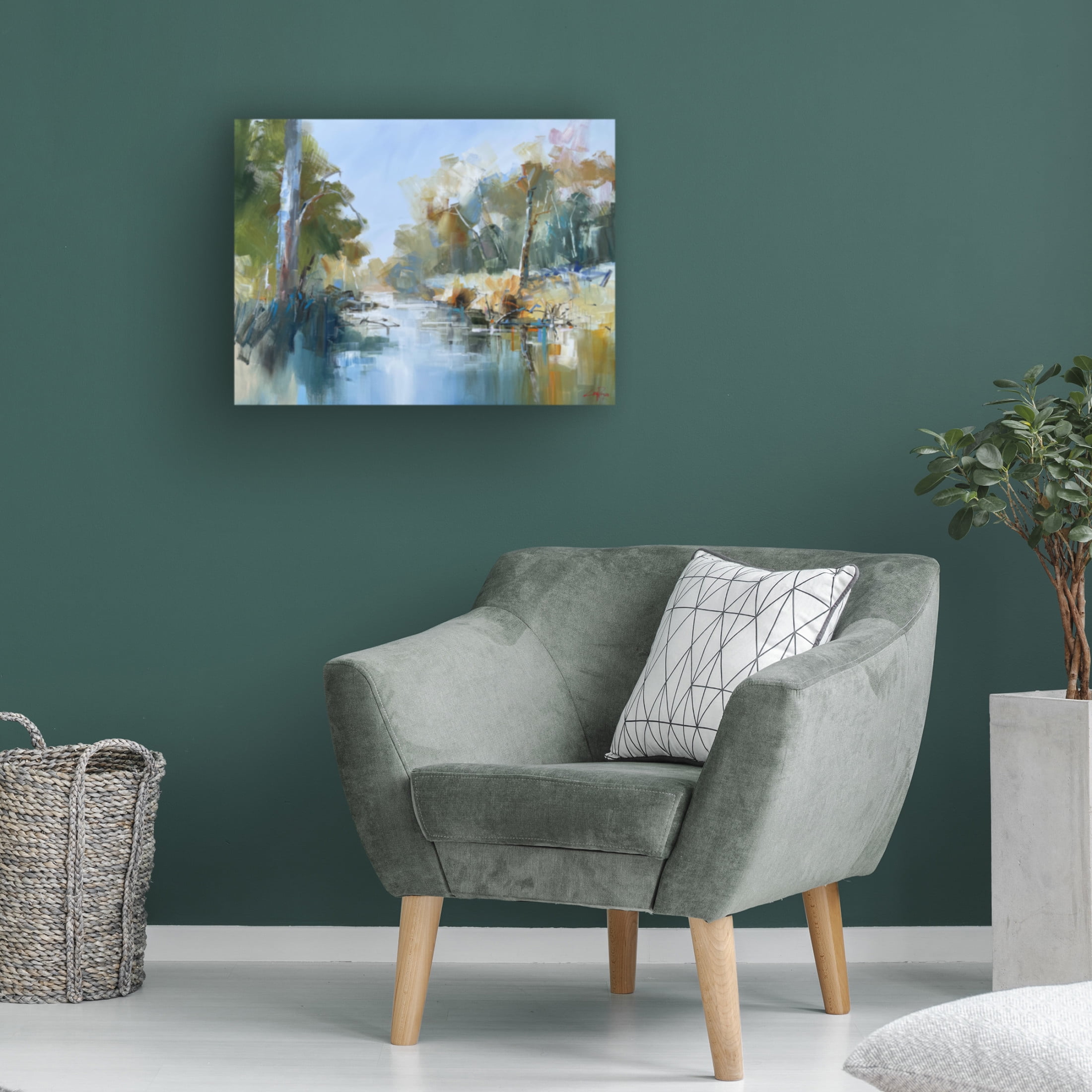 Canvas Wall Art - Craig Trewin Penny 'Creek from the Murray' Wall Art for Living Room, Bedroom, or Office Décor by Trademark Fine Art - 19 x 14 Inches