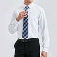 thumbnail image 7 of Men's Long Sleeve Dress Shirt with Matching Tie and Handkerchief Set White Button Down Shirt L, 7 of 7